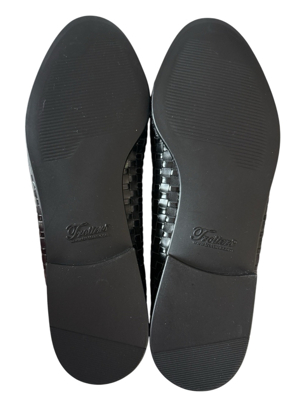 NEW TROTTERS Liz Loafers Black Woven Leather Slip-On Flats Womens 11 Wide - Picture 7 of 8